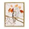 Stupell Industries Owl In Autumnal Forest Framed Floater Canvas Wall Art